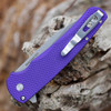 Pro-Tech Malibu Blade Show Texas 2024 - 3.5" Stonewash CPM-MagnaCut Wharncliffe Plain Blade, Textured Purple Aluminum Handle