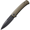 CIVIVI Knives Caetus (CIVC21025C3) 3.48" 14C28N Blackwashed Spear Point Plain Blade, Green Burlap Micarta Handle
