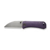 WE Knife Banter Wharncliffe (WE19068J-2) 2.85" CPM S35VN Gray Stonewashed Wharncliffe Plain Blade, Purple Canvas Micarta Handle