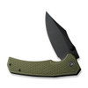 CIVIVI Vexillum (C23003D-2) 3.81" Nitro-V Black Stonewashed Clip Point Plain Blade, OD Green G-10 Handle