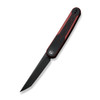 CIVIVI KwaiQ (C23015-1) 2.97" Nitro-V Black Stonewashed Tanto Plain Blade, Burgundy/Black G-10 Handle