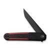 CIVIVI KwaiQ (C23015-1) 2.97" Nitro-V Black Stonewashed Tanto Plain Blade, Burgundy/Black G-10 Handle