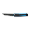 CIVIVI KwaiQ (C23015-3) 2.97" Nitro-V Black Stonewashed Tanto Plain Blade, Blue/Black G10 Handle