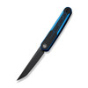 CIVIVI KwaiQ (C23015-3) 2.97" Nitro-V Black Stonewashed Tanto Plain Blade, Blue/Black G10 Handle