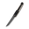 CIVIVI KwaiQ (C23015-DS1) 2.97" Damascus Tanto Plain Blade, Ivory/Black G-10 Handle