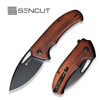 Sencut Phantara (S230144) 3.7" 9Cr18MoV Black Drop Point Plain Blade, Guibourtia Wood Handle