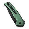 Sencut Serene (S21022B5) 3.48" D2 Black Drop Point Plain Blade, Green Aluminum Handle