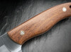 Boker Arbolita Venador (02BA313G) - 5.51" Satin Bohler N695 Drop Point Plain Blade, Ebony Wood Handle, Brown Leather Sheath