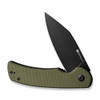 Sencut Omniform (S23064-1) 3.65" 9Cr18MoV Black Drop Point Plain Blade, OD Green G-10 Handle