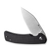 Sencut Omniform (S23064-2) 3.65" 9Cr18MoV Satin Drop Point Plain Blade, Black Canvas Micarta Handle