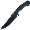 Begg Knives Alligator (BG047) 6.25" 14C28N Black Drop Point Plain Blade, Black G-10 Handle, Black Kydex Sheath