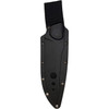 Begg Knives Alligator (BG048) 6.25" 14C28N Stonewashed Drop Point Plain Blade, Black G-10 Handle, Black Kydex Sheath