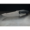 Begg Knives Alligator (BG048) 6.25" 14C28N Stonewashed Drop Point Plain Blade, Black G-10 Handle, Black Kydex Sheath