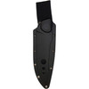 Begg Knives Alligator (BG051) 6.25" 14C28N Satin Drop Point Plain Blade, Black and Blue G-10 Handle, Black Kydex Sheath