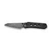 CIVIVI Vision FG (C22036-DS2) 3.54" Damascus Satin Reverse Tanto Plain Blade, Black Canvas Micarta Handle