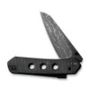 CIVIVI Vision FG (C22036-DS2) 3.54" Damascus Satin Reverse Tanto Plain Blade, Black Canvas Micarta Handle