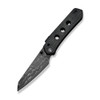 CIVIVI Vision FG (C22036-DS2) 3.54" Damascus Satin Reverse Tanto Plain Blade, Black Canvas Micarta Handle