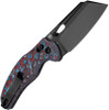 Kizer Sheepdog C101C Ki4488AC1 - 3.14" Black CPM-S35VN Sheepsfoot Plain Blade, Nebula Fatcarbon Handle