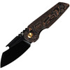 Kansept Knives Rafe (K2048A5) 2.6" CPM-S35VN Blackwashed Wharncliffe Plain Blade, Copper Carbon Fiber Handle