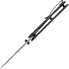 Kansept Knives Nesstreet (K1039D1) 3.58" Damascus Drop Point Plain Blade, Black Shredded Carbon Fiber Handle