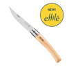 Opinel No.8 Effile (OP002558) 3.5" Satin Drop Point Plain Blade, Beech Wood Handle