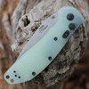 Doug Ritter Auto-RSK®, 3.44" Stonewashed CPM-MagnaCut Drop Point Plain Blade, Jade G-10 Handle