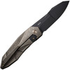 We Knife Solid (WE220283) 3.88" CPM-20CV Blackwashed Spear Point Plain Blade, Bronze Stonewashed 6AL4V Titanium Handle