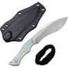 CIVIVI Knives Vaquita II (CIVC047C2) 3.2" Nitro-V Satin Kukri Plain Blade, Natural G-10 Handle, Black Kydex Sheath