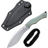 CIVIVI Knives Vaquita II (CIVC047C2) 3.2" Nitro-V Satin Kukri Plain Blade, Natural G-10 Handle, Black Kydex Sheath