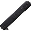 Ka-Bar EK Folder (EK201) 4" CPM-S35VN Black Drop Point Plain Blade, Black Glass Filled Nylon Handle