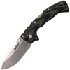 Cold Steel 4-Max Elite (CS62RMA) 4" CPM-S35VN Stonewashed Drop Point Plain Blade, Black and Green G-10 Handle