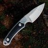 Buck Knives Alpha Scout Select (BU662GYS) 2.875" 420HC Stonewashed Drop Point Plain Blade, Grey and Black Glass Filled Nylon Handle Versaflex, Black Polyester Sheath with Leather Accents