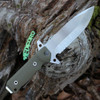 Medford Knife & Tool PRO™ AIO-2 Fixed Blade (MK1193TQ-10LE-SPQ3-Q4) - 5.3" Tumbled CPM-3V Spear Point Plain Blade, OD Green G-10 Handle, Brown Leather Sheath