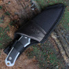 Buck Knives Alpha Hunter Select (BU664GYS) 3.625" 420HC Stonewashed Drop Point Plain Blade, Black and Gray Glass Filled Nylon Handle with Versaflex, Black Polyester Sheath with Leather Accents