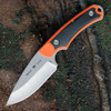 Buck Knives Alpha Hunter Select (BU664ORS) 3.625" 420HC Stonewashed Drop Point Plain Blade, Black and Orange Glass Filled Nylon Handle with Versaflex, Black Polyester Sheath with Leather Accents