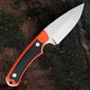 Buck Knives Alpha Hunter Select (BU664ORS) 3.625" 420HC Stonewashed Drop Point Plain Blade, Black and Orange Glass Filled Nylon Handle with Versaflex, Black Polyester Sheath with Leather Accents