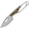 Buck Knives 630 Paklite 2.0 (BU630GRS) 2.75" CPM-S35VN Stonewashed Drop Point Plain Blade, OD Green Micarta Handle, Black Polypropylene Sheath