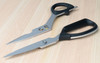 Shun Cutlery Pull Apart Kitchen Shears w Bone Notch (DM7240) 6" 420J2 Stainless Steel Blades, black Polymer Handles