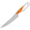 Buck Knives 636 Paklite 2.0 Processor (BU636ORS) 5.75" 420HC Stonewashed Boning Plain Blade, Orange Glass Filled Nylon Handle, Black Polypropylene Sheath