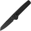 Buck Knives Deploy Auto (BU838BKS1) 3.125" CPM-S35VN Black Cerakote Coated Wharncliffe Plain Blade, Black Cerakote Coated Aluminum Handle with Push Button Open