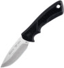 Buck Knives Bucklite Max II (BU684BKS) 3.25" 420HC Satin Drop Point Plain Blade, Black Dynaflex Rubber Handle, Black Polyester Sheath