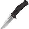 Cold Steel Crawford 1 (CS20MWCB) 3.5" 4034 Satin Clip Point Plain Blade, Black Zy-Ex Handle