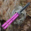 Squid Industries Krake Raken V3 (KrakeRakenV3MagInked) 4.50" AEB-L Black Tanto Plain Blade, Magenta Aluminum Handle