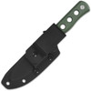 QSP Knife Canary (QS155C1) 4.25" Cr8Mo2VSi Stonewashed Drop Point Plain Blade, Green Micarta Handle, Black Kydex Belt Sheath