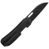 QSP Knife Variant PE (QS154A) 3" 14C28N Blackwashed Wharncliffe Plain Blade, Black G-10 Handle