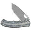 QSP Knife Gorilla (QS153B1) 3.375" 14C28N Stonewashed Drop Point Plain Blade, Denim Canvas Micarta Handle