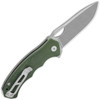 QSP Knife Gorilla (QS153C1) 3.375" 14C28N Stonewashed Drop Point Plain Blade, Green Canvas Micarta Handle
