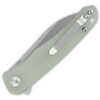 QSP Knife Otter (QS140D1) 2.7" 14C28N Stonewashed Drop Point Plain Blade, Jade G-10 Handle