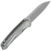 QSP Knife Otter (QS140F1) 2.7" 14C28N Stonewashed Drop Point Plain Blade, Denim Canvas Micarta Handle