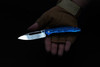 Artisan Cutlery Boa (ATZ1862GTDB) 3.12" CPM-S90V Mirror Polished Drop Point Plain Blade, Blue Timascus Handle